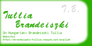 tullia brandeiszki business card
